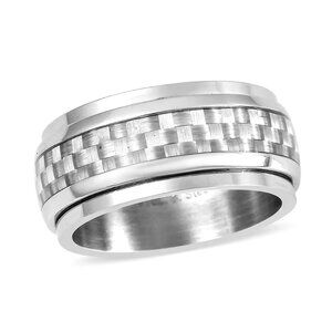 Spinner Ring in Stainless Steel sz 7.75